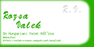rozsa valek business card